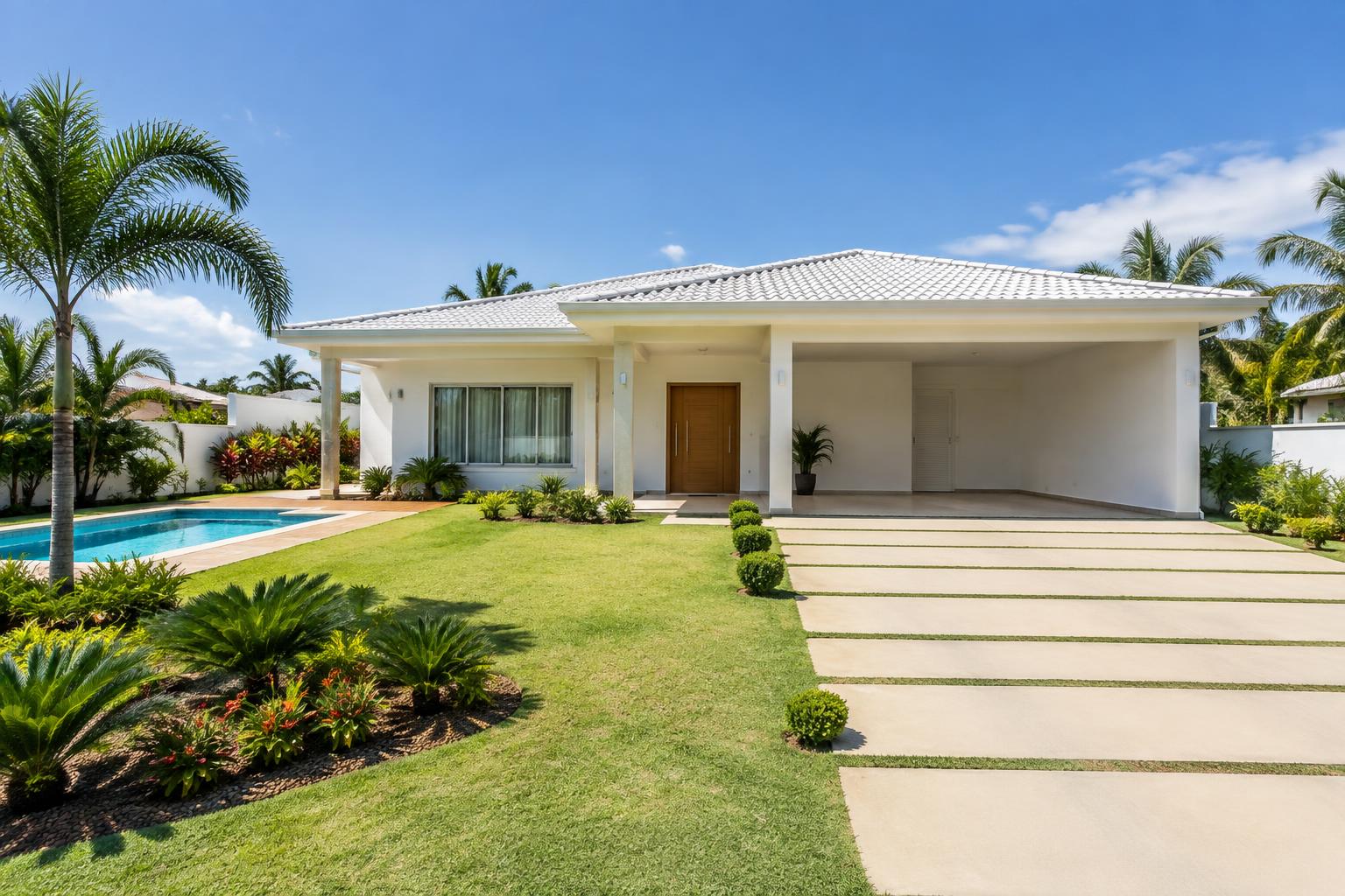 Casa térrea com jardim e piscina — Bonfim Paulista, Ribeirão Preto
